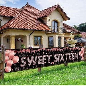 Sweet 16 Banner/Sign/Backdrop x 3